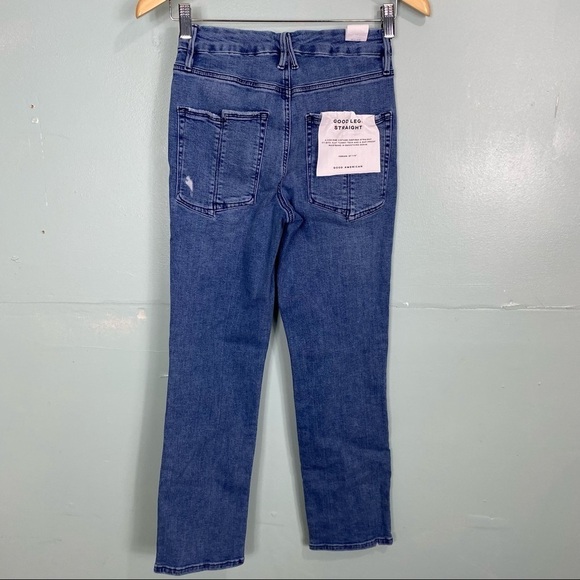 Good American Straight Split Pockets‎ High Rise Jeans - Picture 3 of 4